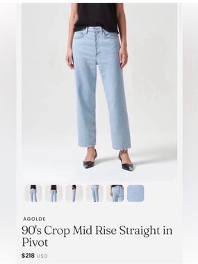 AGOLDE 90’s Crop Midrise Straight Jeans